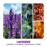 Lavender candle image from Tridev Candles featuring soothing floral fragrance, handcrafted design, and calming natural home ambiance experience.