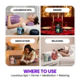 Lavender scented candle by TriDev Candles with a soothing floral fragrance for relaxation and home ambiance