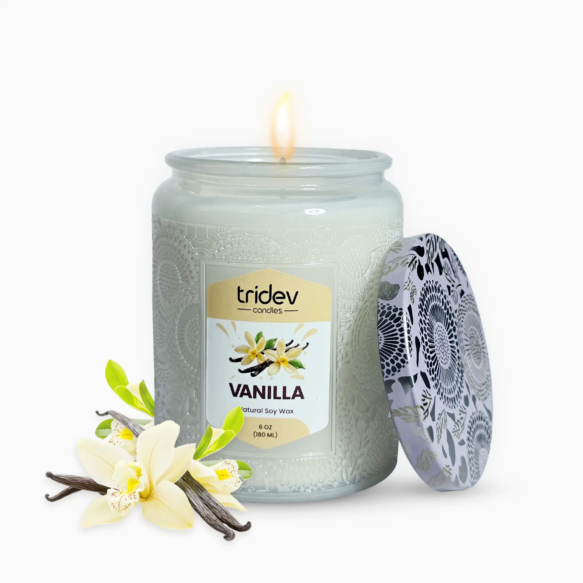 Vanilla soy wax scented candle